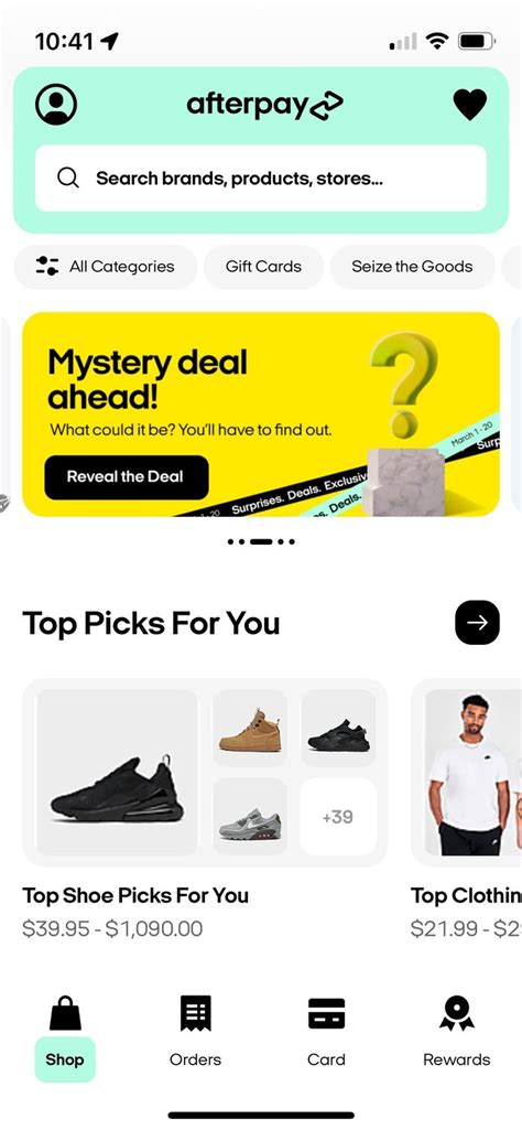 Nike Afterpay app